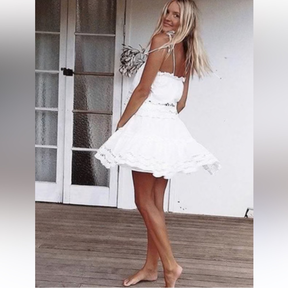 Seven Wonders Alannah Short Cotton Skirt White Lined Size US 4 fits like XS NWT - Picture 6 of 15